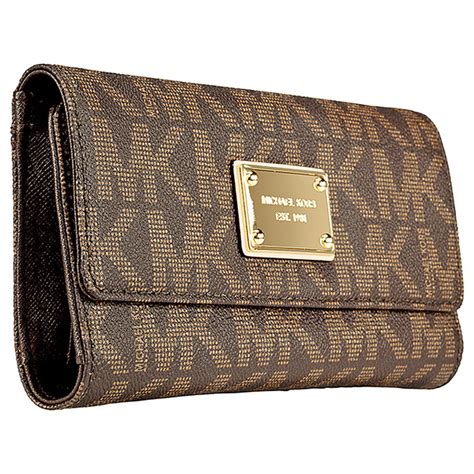 michael kors jet set brown wallet|overstock michael kors wallet.